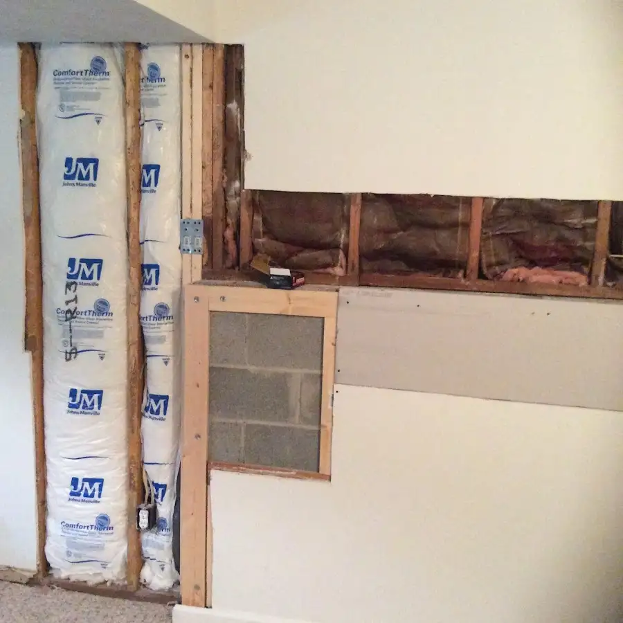 Wall insulation replacement during Structural Drying in Boxford